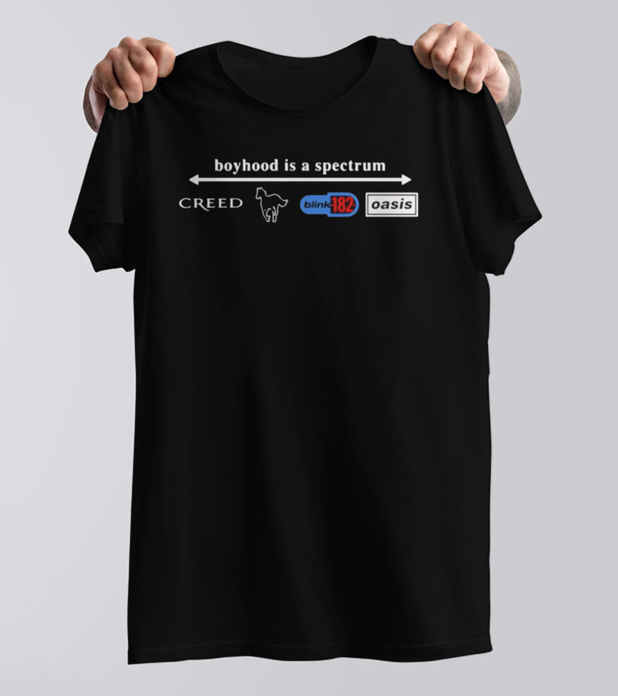 Boyhood Is A Spectrum Creed Blink 182 Oasis T-Shirt