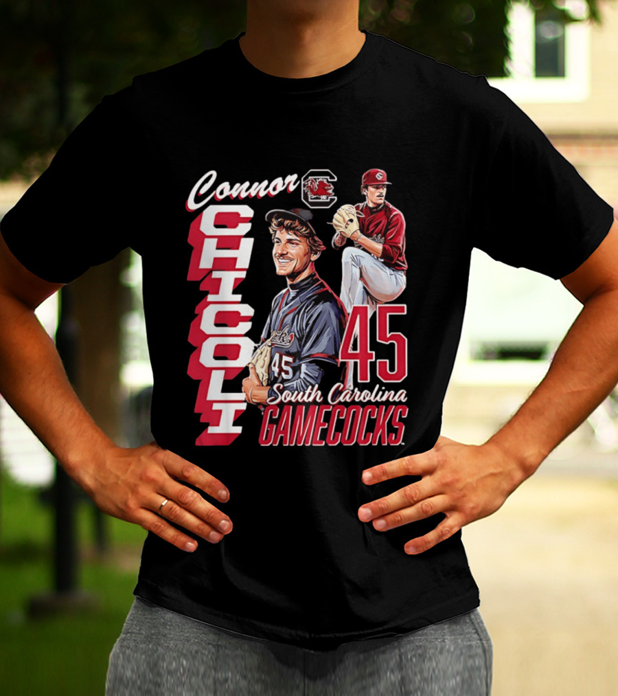 Connor Chicoli 45 South Carolina Gamecocks T-Shirt
