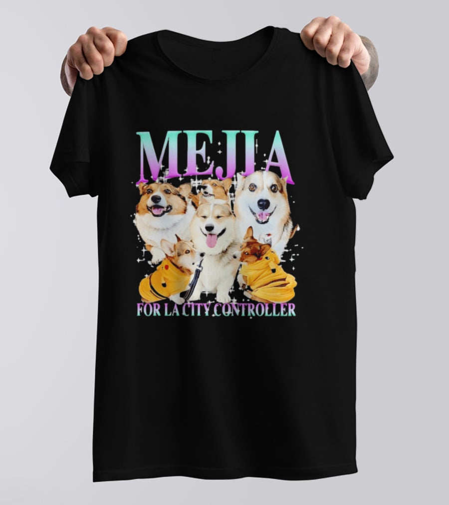 MEJIA Corgi For LA City Controller T-Shirt