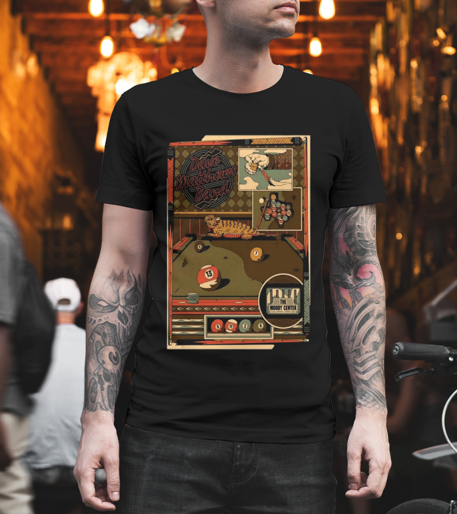 Dave Matthews Band May 11 2026 Pool Table Art The Moody Center Austin TX T-Shirt