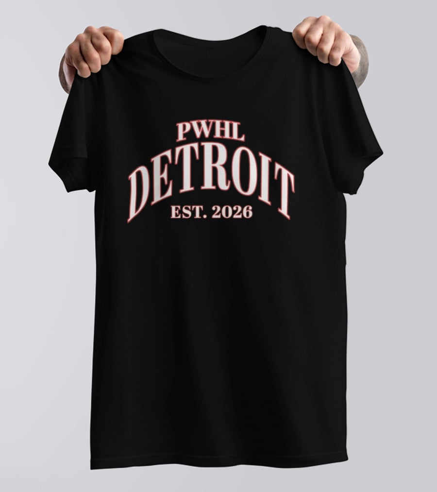 Detroit PWHL Women's Professional Hockey League Est 2026 T-Shirt