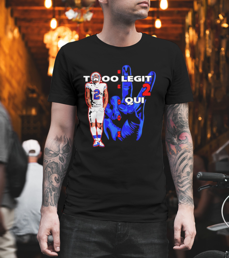 Too Legit 2 Quit DJ Moore Number 2 Buffalo Bills T-Shirt