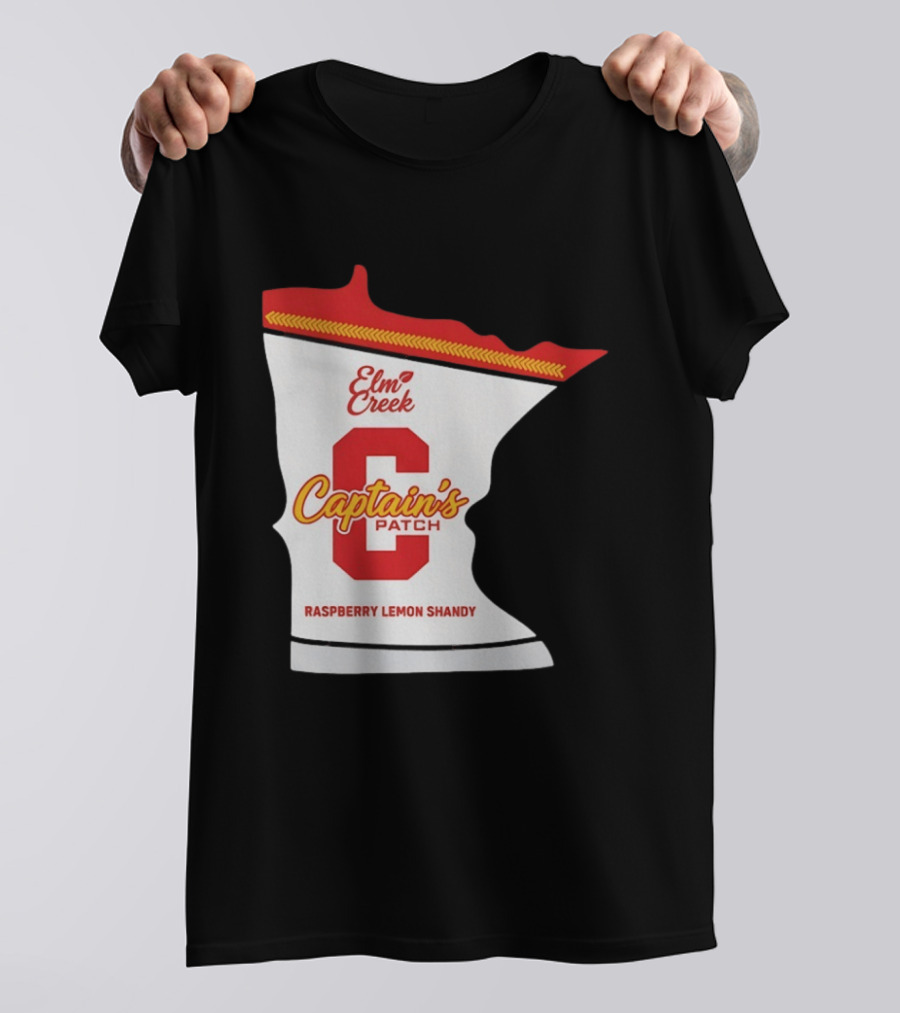Elm Creek Captain's Patch Raspberry Lemon Shandy Minnesota T-Shirt