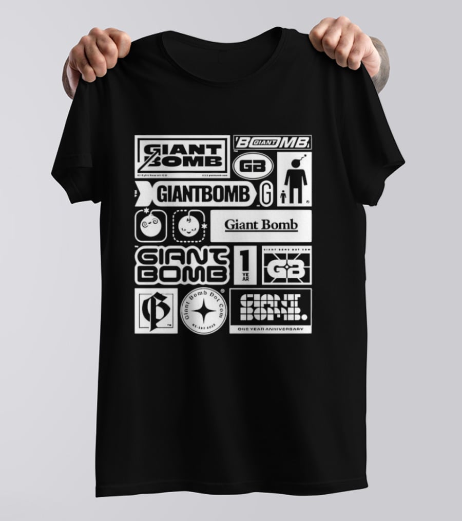 Giant Bomb Racing GB Icons And Logos Collection T-Shirt