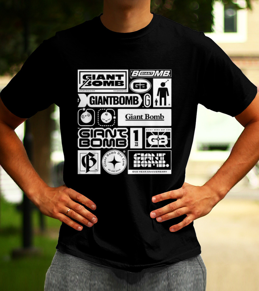 Giant Bomb Racing GB Icons And Logos Collection T-Shirt