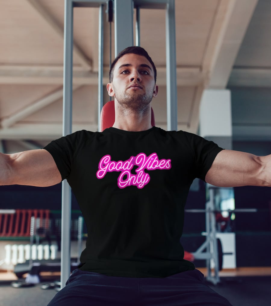 Good Vibes Only Neon Purple Script T-Shirt