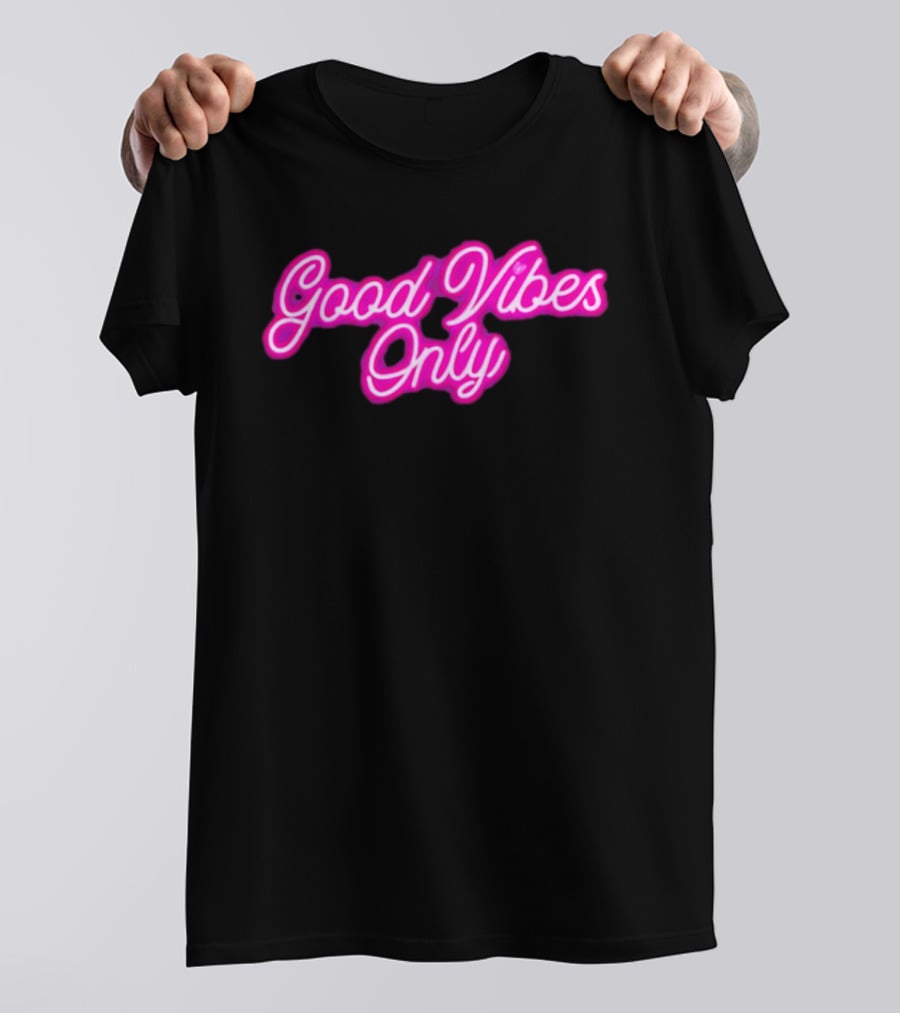 Good Vibes Only Neon Purple Script T-Shirt