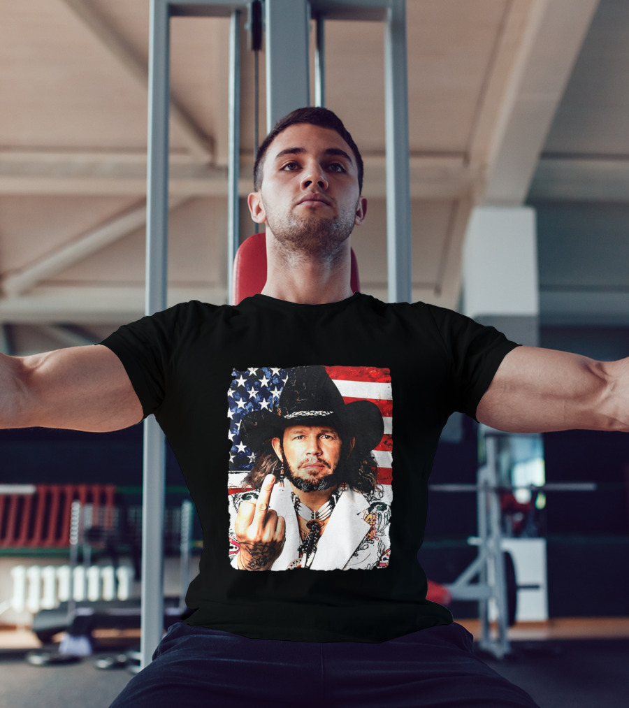 If That Ain't Country David Allan Coe USA Flag Middle Finger T-Shirt