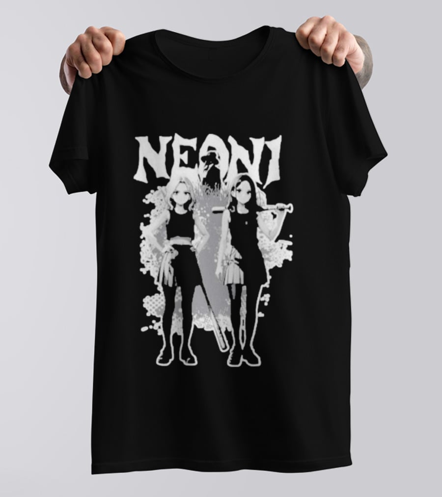 Neoni Anime Manga Girls Trio Aesthetic T-Shirt
