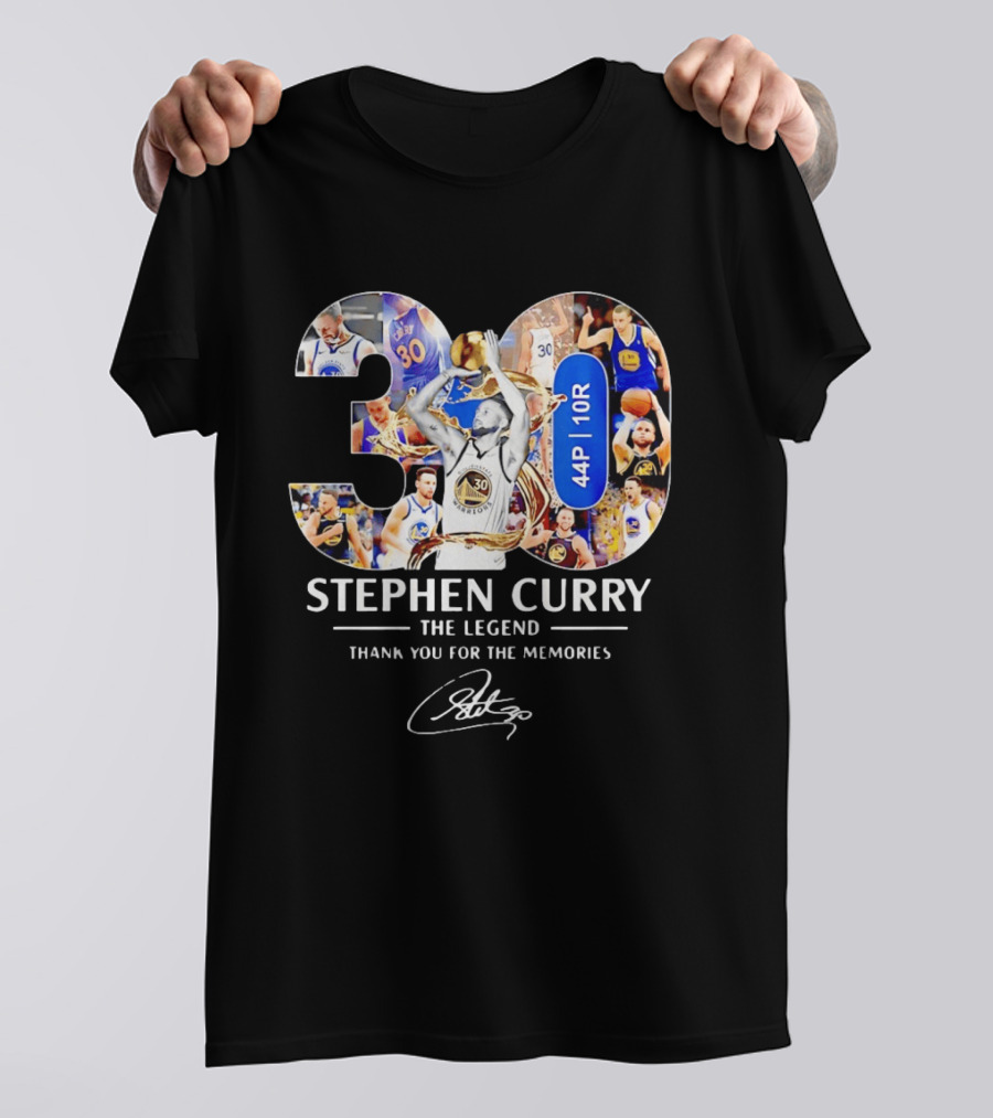 Stephen Curry 30 The Legend Thank You For The Memories 44P 10R T-Shirt