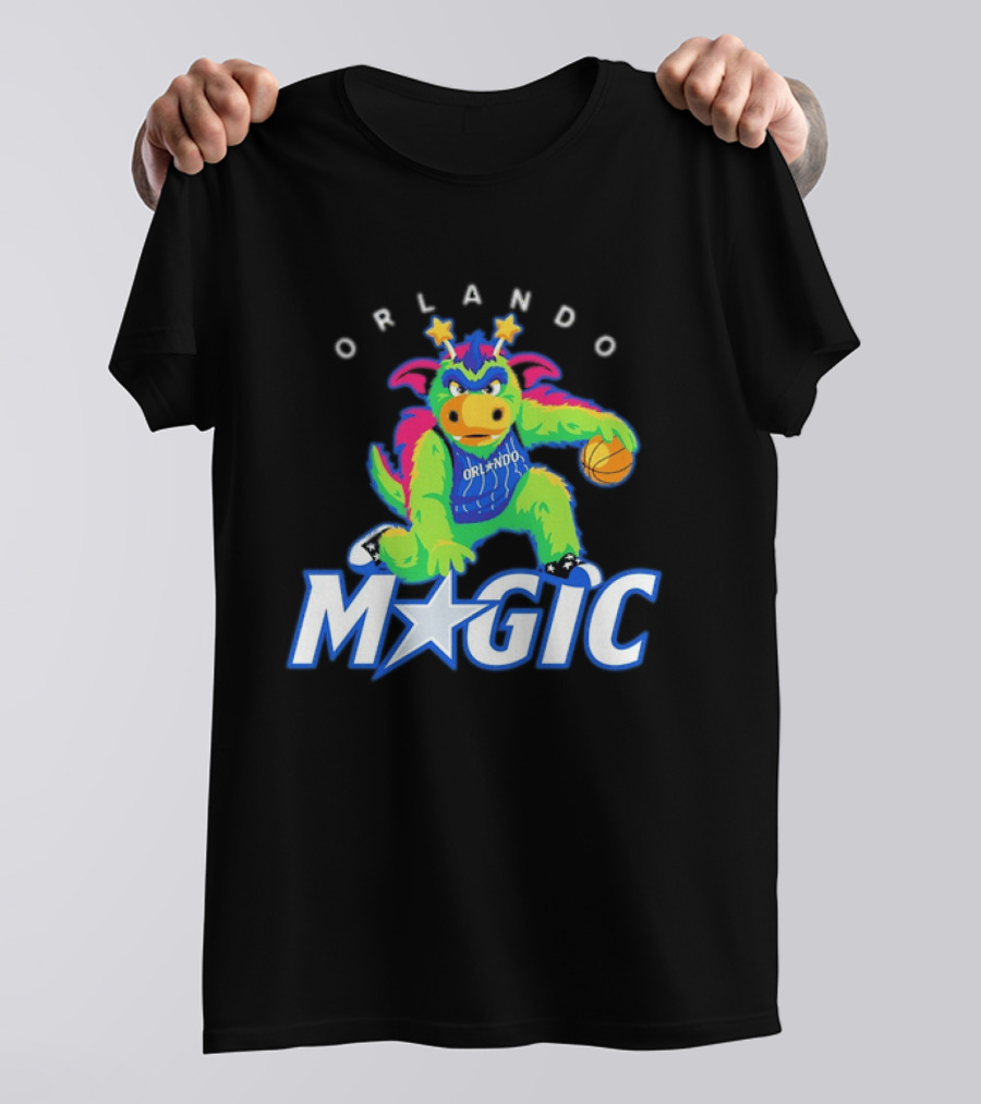 NBA Orlando Magic Stuff The Magic Dragon Basketball T-Shirt