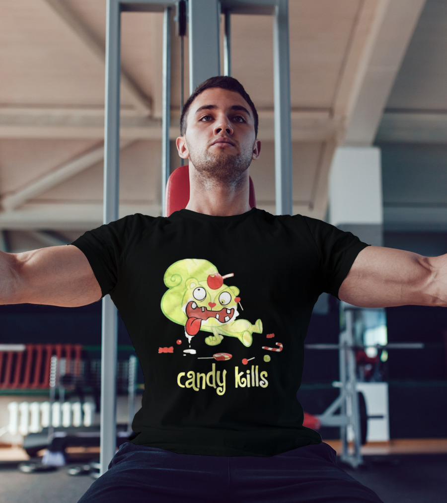 Candy Kills Cartoon Character Overloaded On Sweets T-Shirt