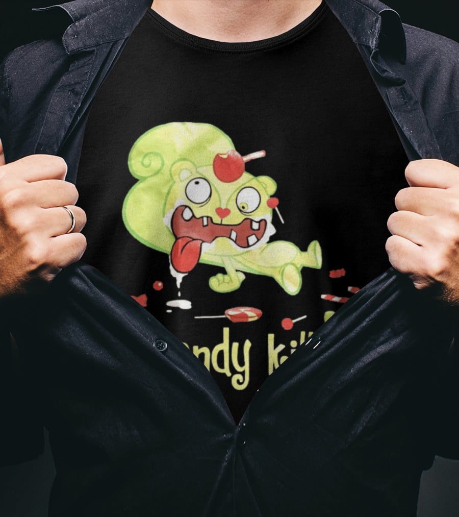 Candy Kills Cartoon Character Overloaded On Sweets T-Shirt