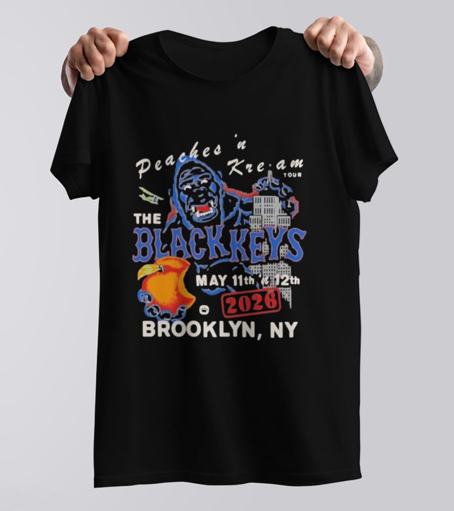 Peaches 'n Kream Tour The Black Keys May 11th 12th 2026 Brooklyn NY T-Shirt