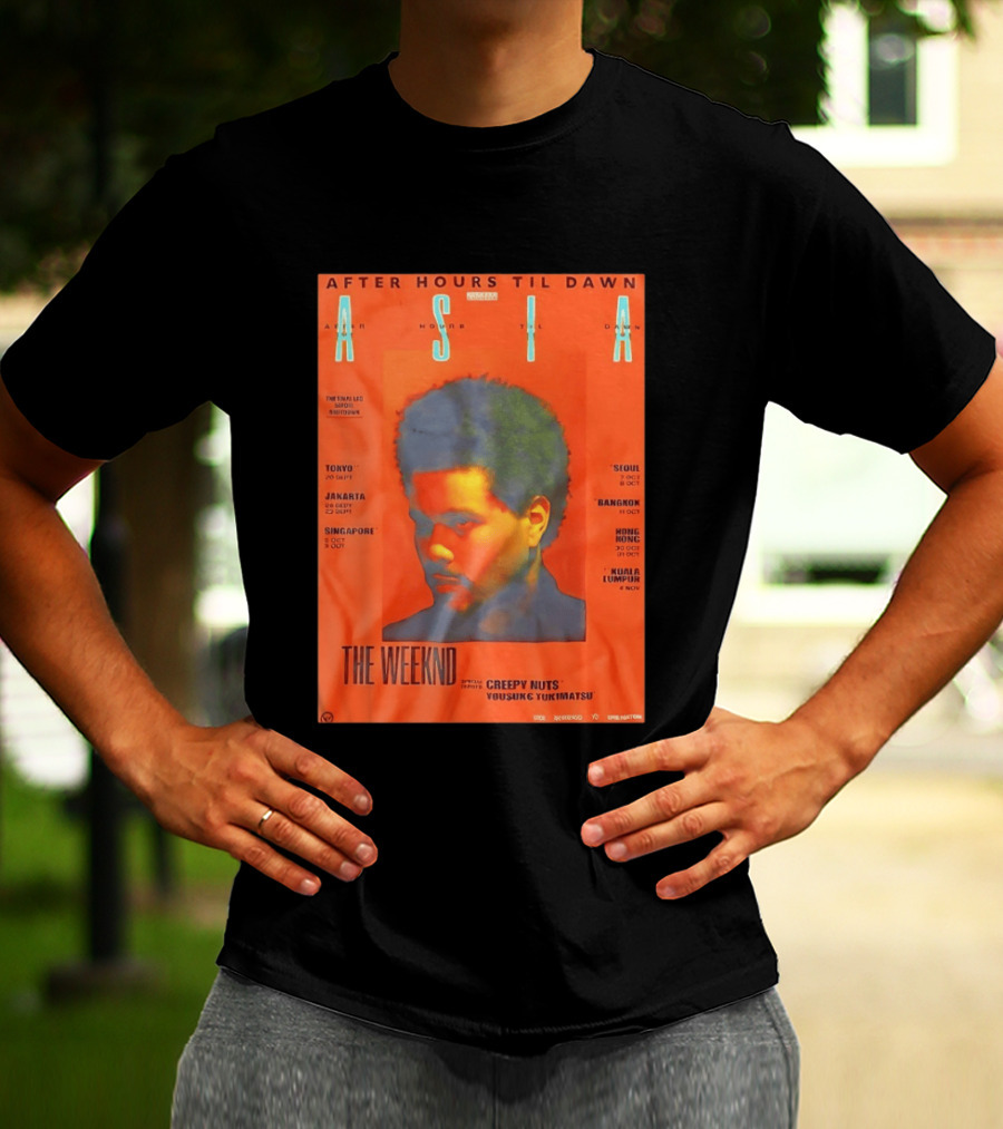 The Weeknd After Hours Til Dawn Asia Tour 2023 Tokyo Jakarta Singapore Seoul Bangkok Hong Kong Kuala Lumpur T-Shirt