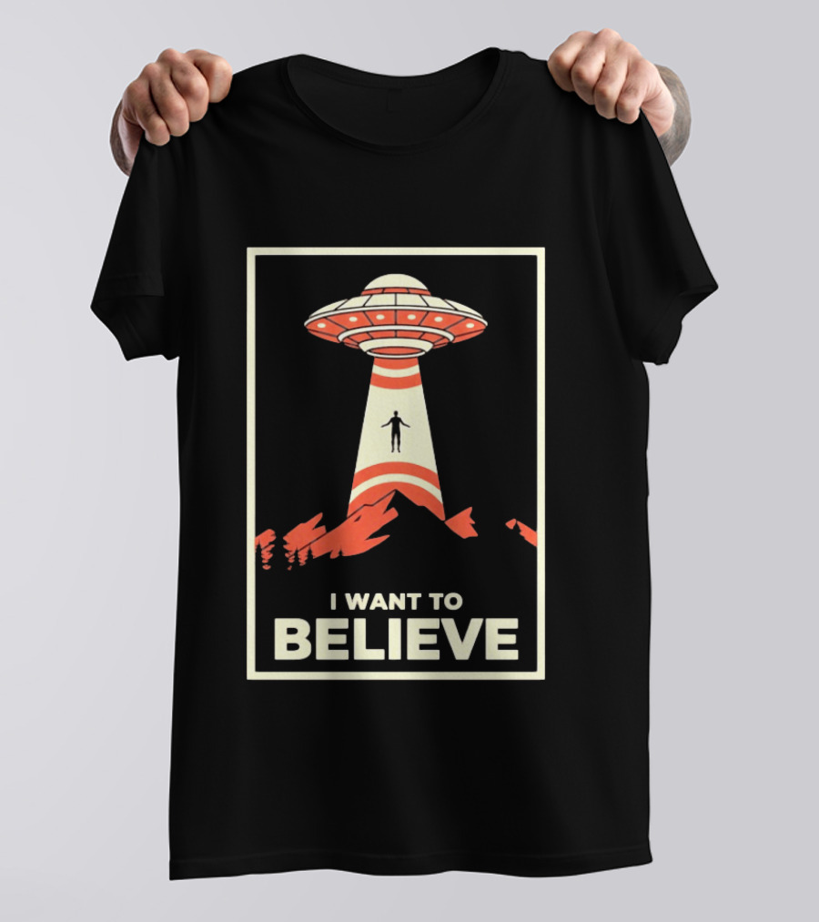 I Want To Believe UFO Alien Abduction T-Shirt