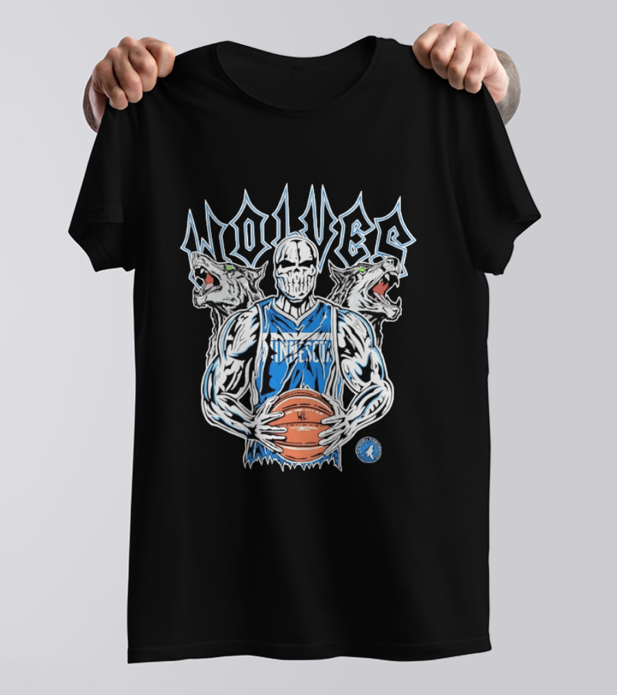 Warren Lotas Minnesota Timberwolves Skull Basketball Wolves T-Shirt