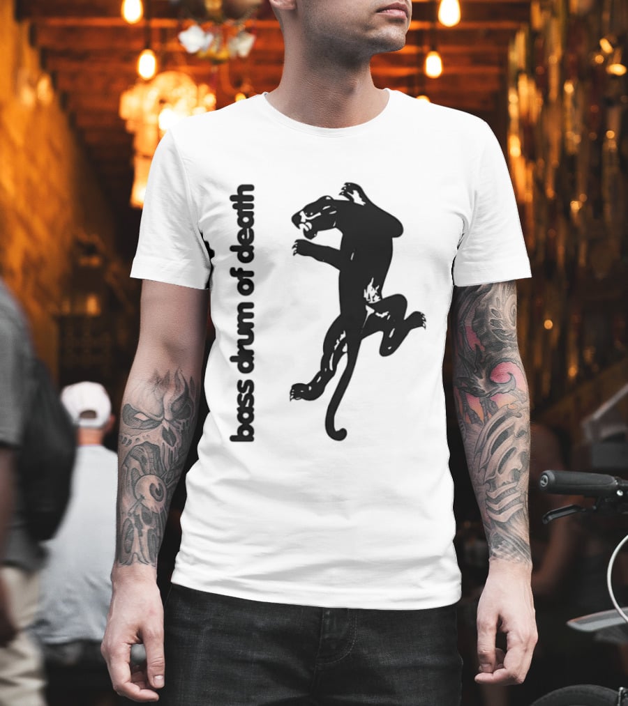 Black Panthers Bass Drum Of Death Panther Silhouette Jumping T-Shirt