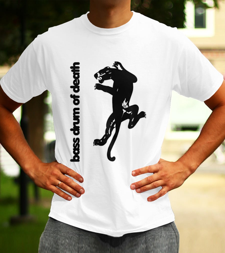 Black Panthers Bass Drum Of Death Panther Silhouette Jumping T-Shirt