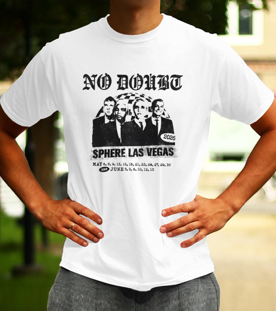 Gwen Stefani Tony Kanal Tom Dumont Adrian Young No Doubt Live Sphere Las Vegas 2026 T-Shirt
