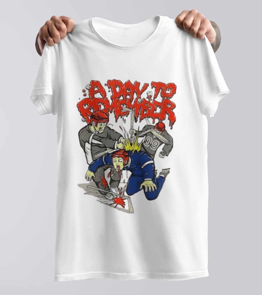 A Day To Remember Hockey Players Fighting Scene T-Shirt
