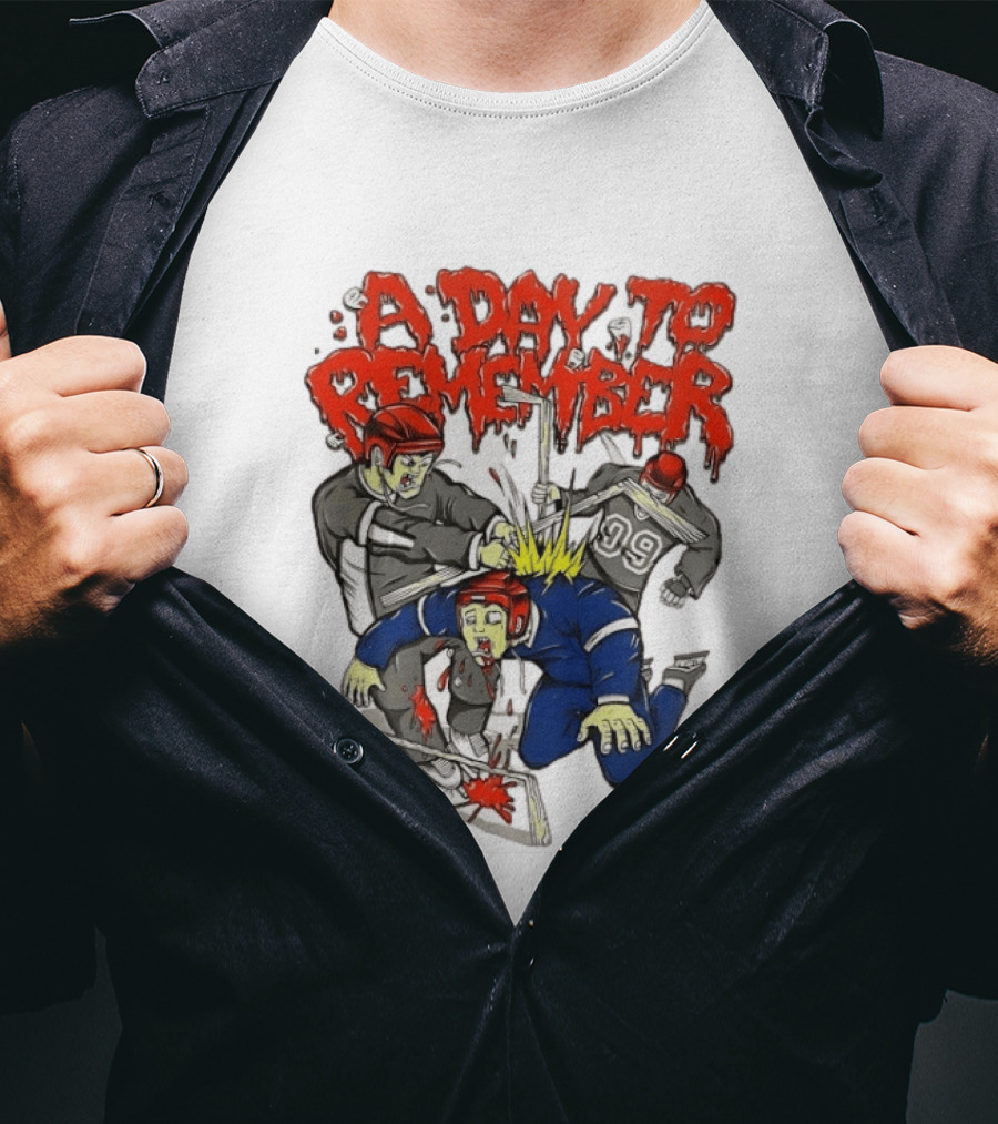 A Day To Remember Hockey Players Fighting Scene T-Shirt