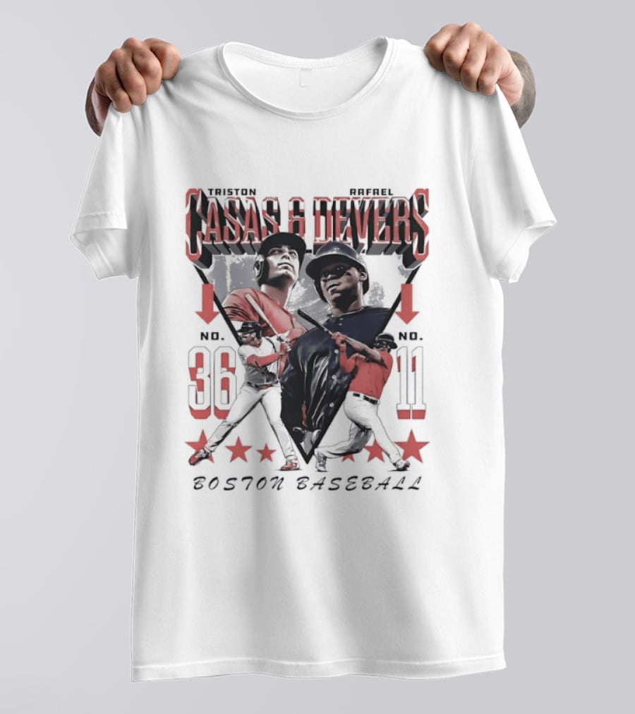 Casas Devers No 36 No 11 Boston Baseball T-Shirt