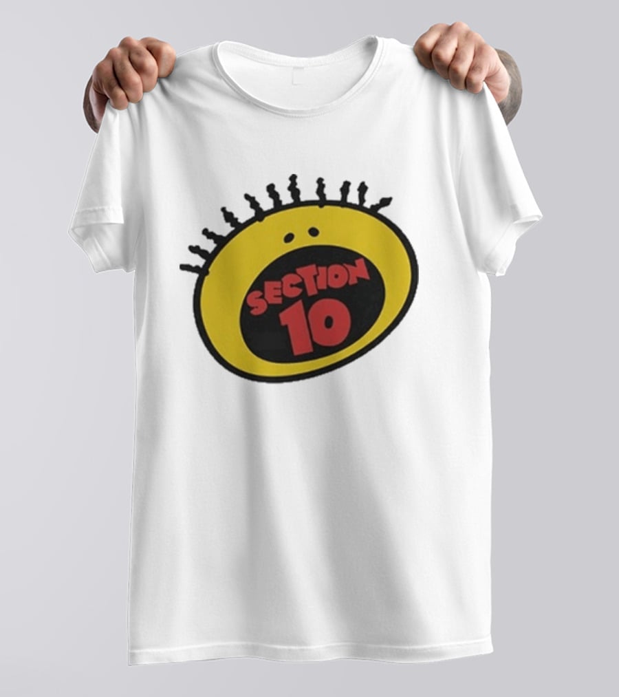 Section 10 Bold Yellow Oval Red T-Shirt