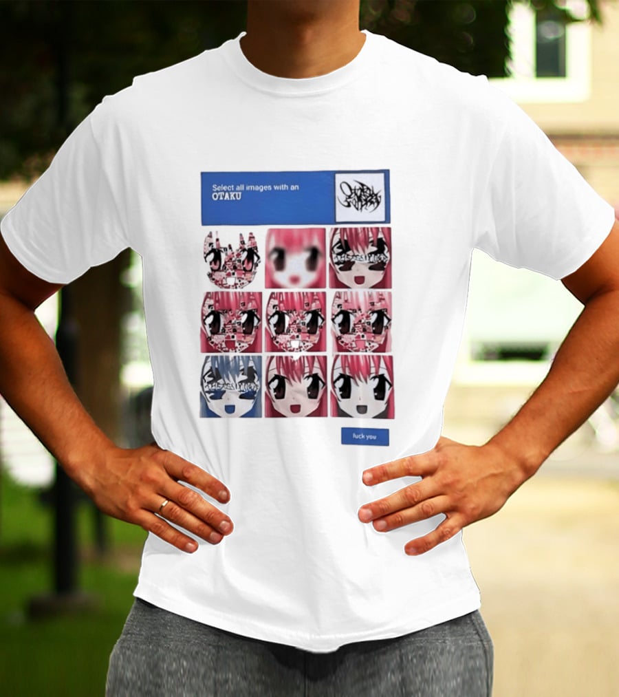 Select All Images With An Otaku Anime Aesthetic CAPTCHA Meme T-Shirt