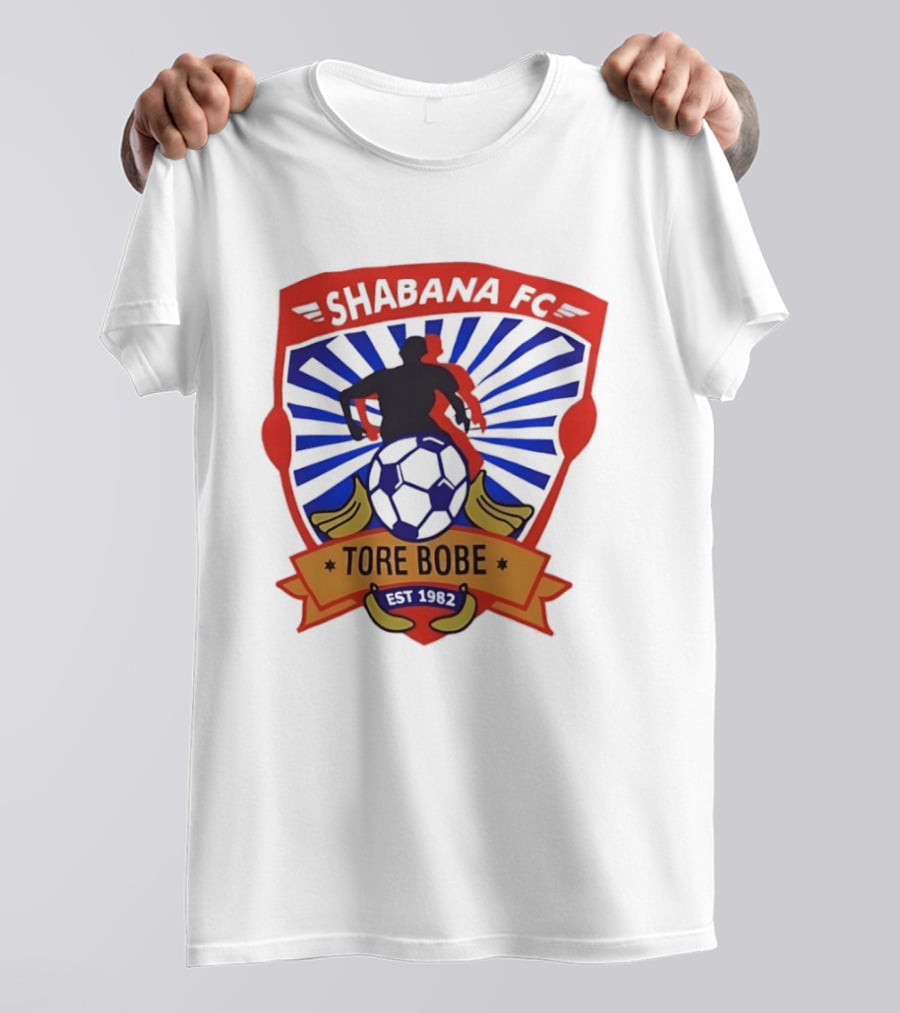Shabana FC Tore Bobe Est 1982 Soccer Emblem With Player And Ball T-Shirt