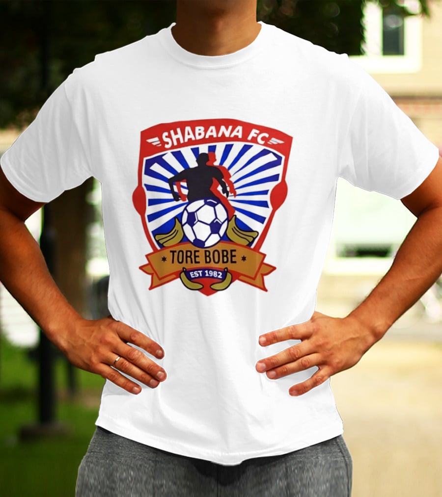 Shabana FC Tore Bobe Est 1982 Soccer Emblem With Player And Ball T-Shirt