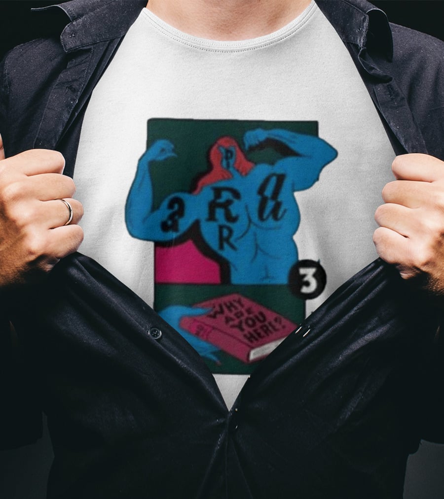 Why Are You Here Book Typography Muscle T-Shirt