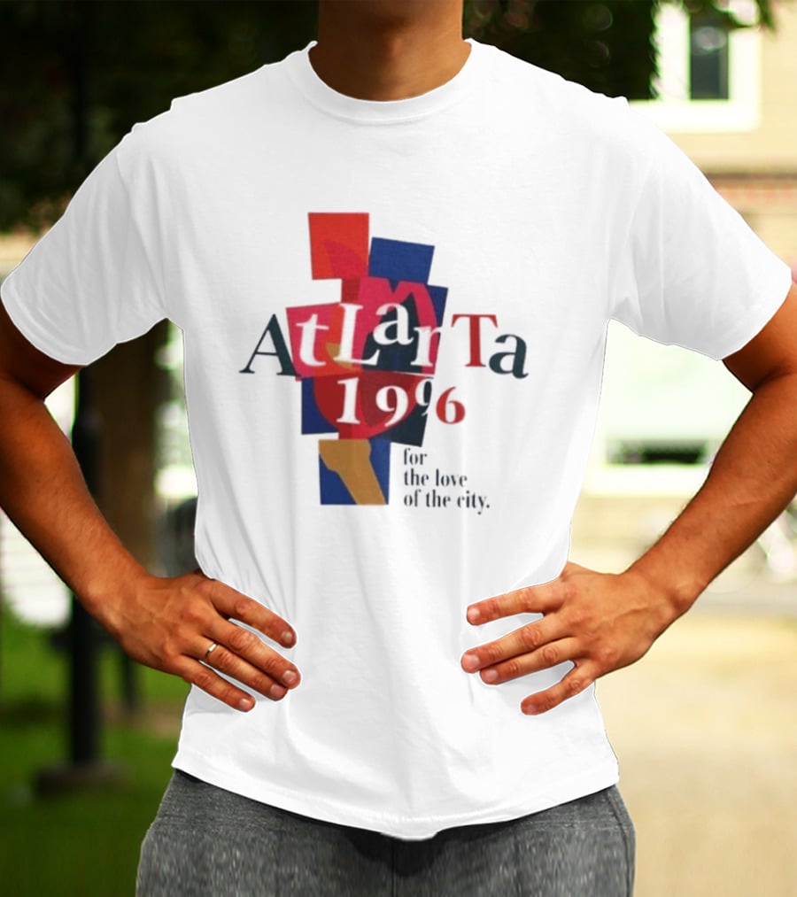 Atlanta 1996 For The Love Of The City Colorful Geometric Shapes T-Shirt