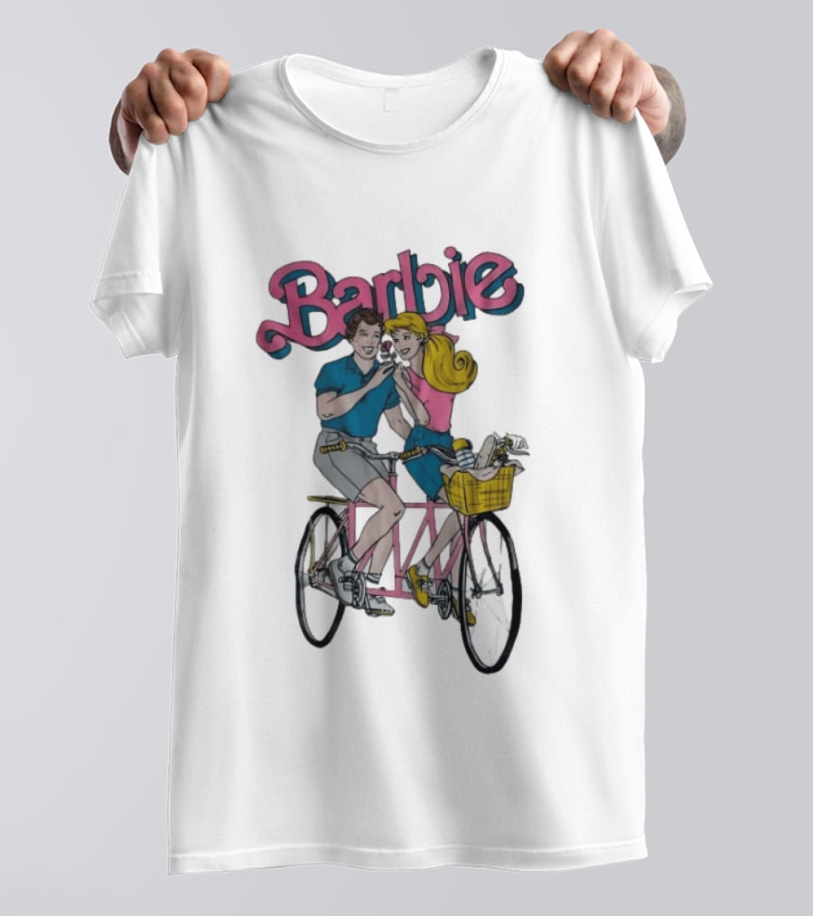 Barbie And Ken Biking Adventure With Ice Cream And Basket T-Shirt