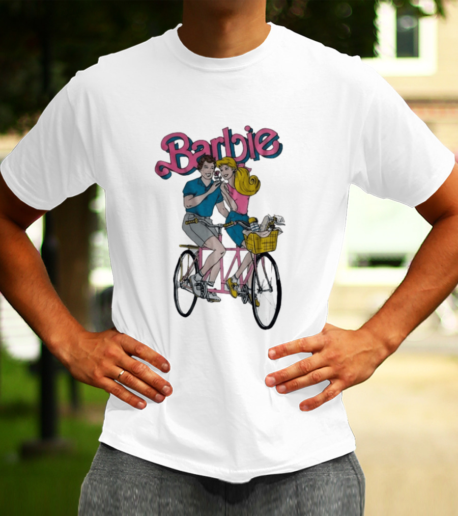 Barbie And Ken Biking Adventure With Ice Cream And Basket T-Shirt