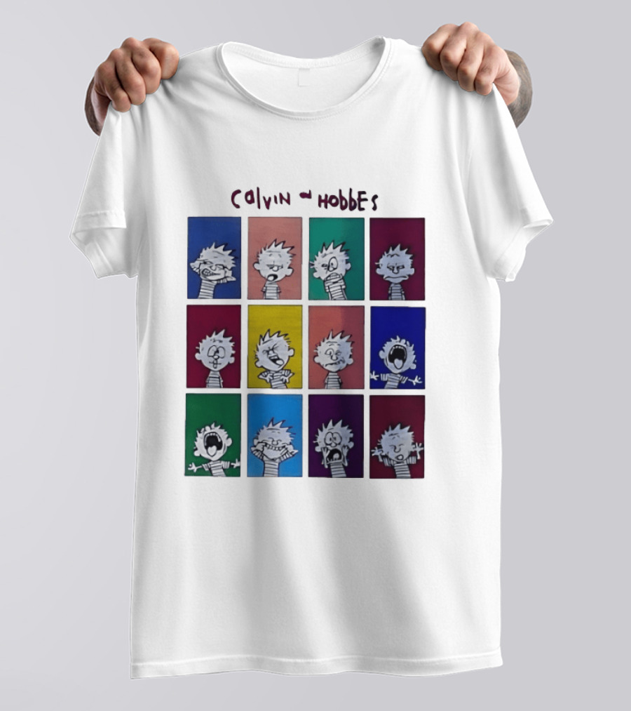 Calvin And Hobbes MoMa Pop Art Expression Panels T-Shirt