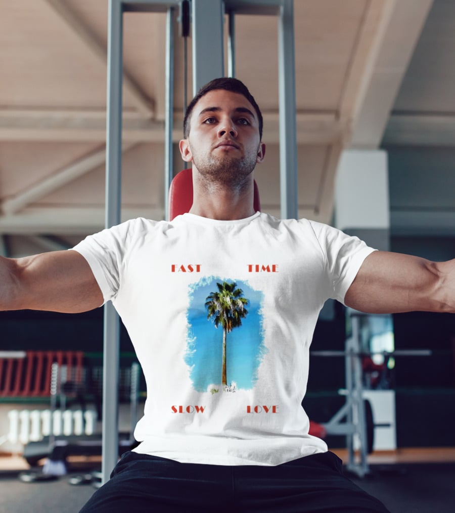Fast Time Slow Love Palm Tree Tropical T-Shirt
