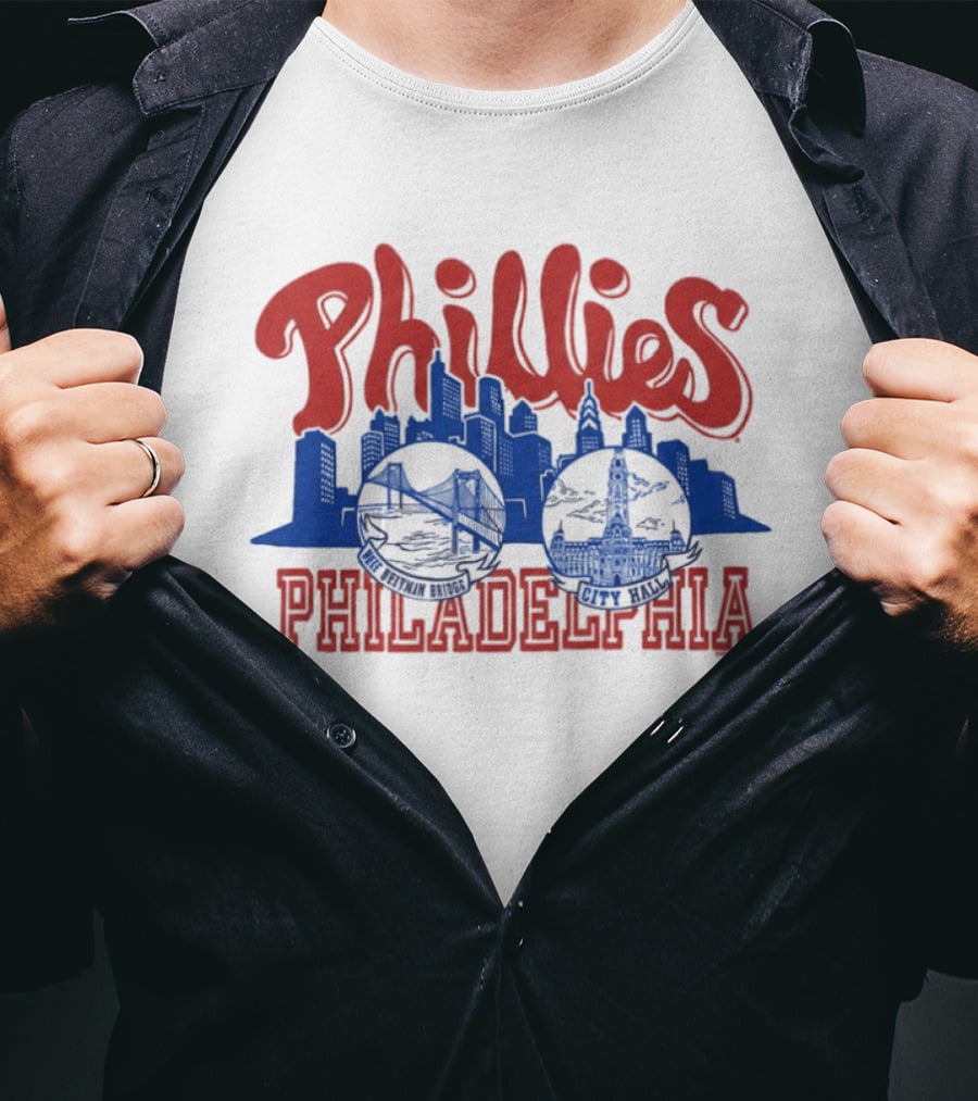 Phillies Philadelphia City Hall Skyline T-Shirt