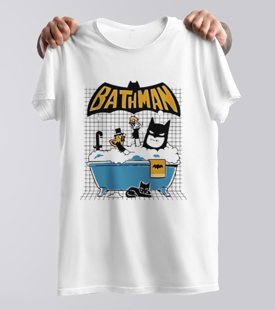 Bathman Super Hero Bathtub Adventure With Bat Towel And Rubber Duck T-Shirt