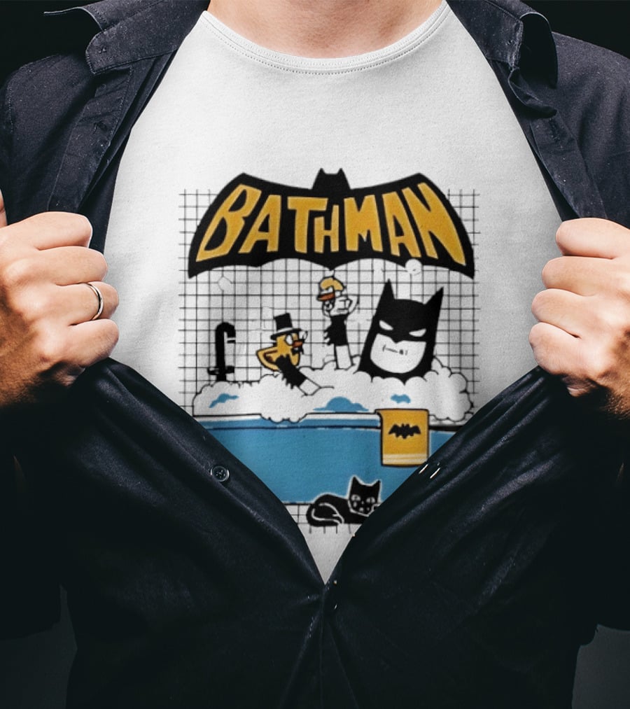 Bathman Super Hero Bathtub Adventure With Bat Towel And Rubber Duck T-Shirt