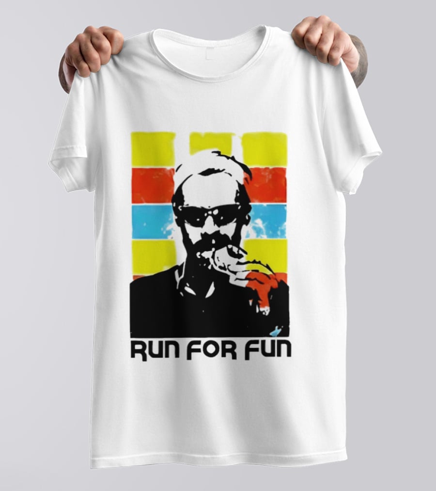 Run For Fun Retro Color Block T-Shirt