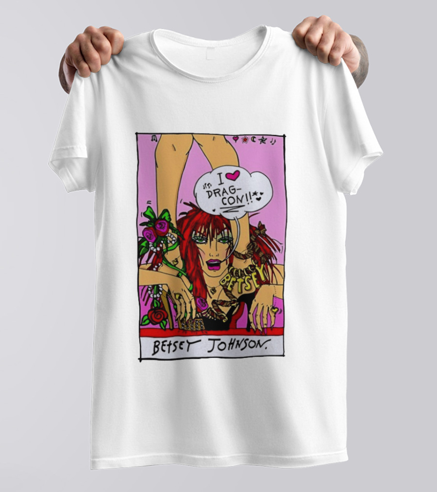 Betsey Johnson I Love DragCon 2026 Retro Fashion T-Shirt