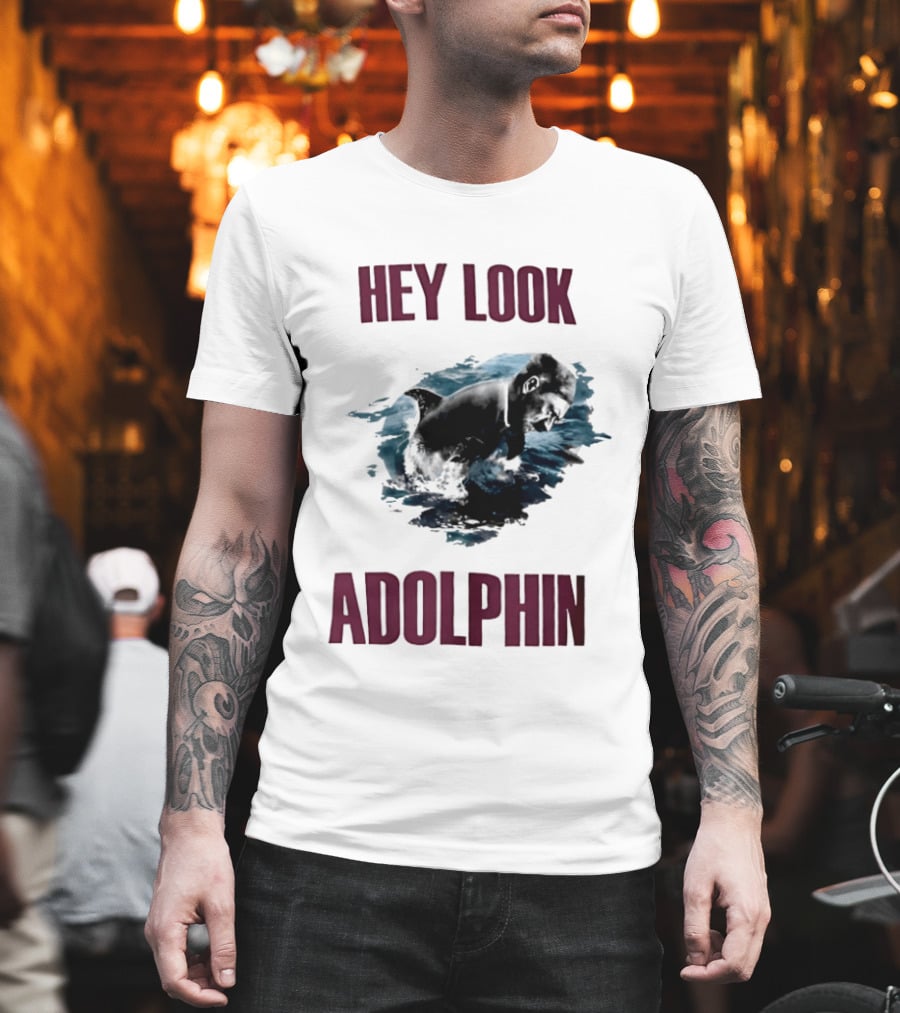 Hey Look Adolphin Clever Visual Wordplay Concept T-Shirt