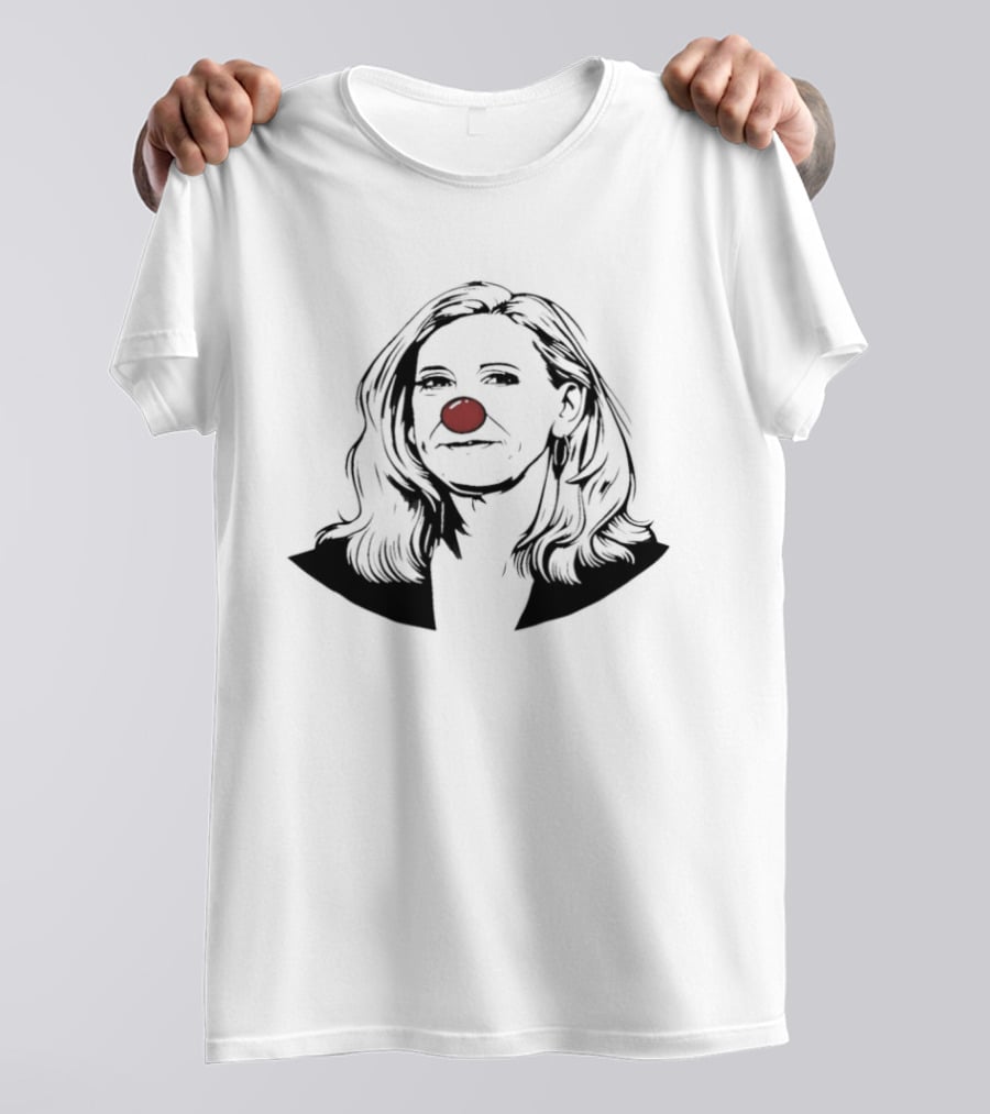 Cathy's A Clown Red Nose Black And White Drawing T-Shirt