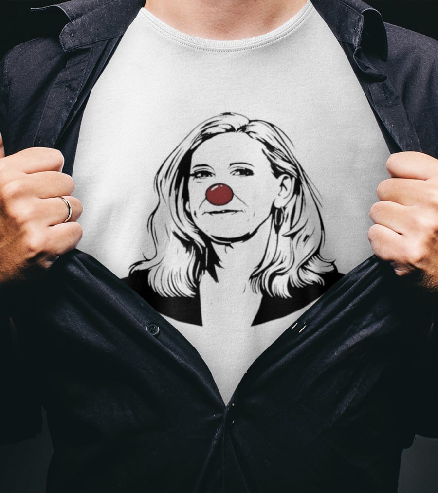 Cathy's A Clown Red Nose Black And White Drawing T-Shirt
