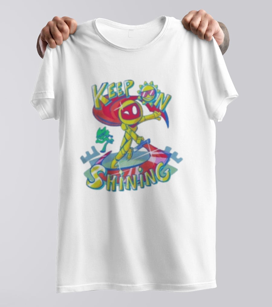 Keep On Shining With Colorful Mascot And Sunglasses Sun T-Shirt