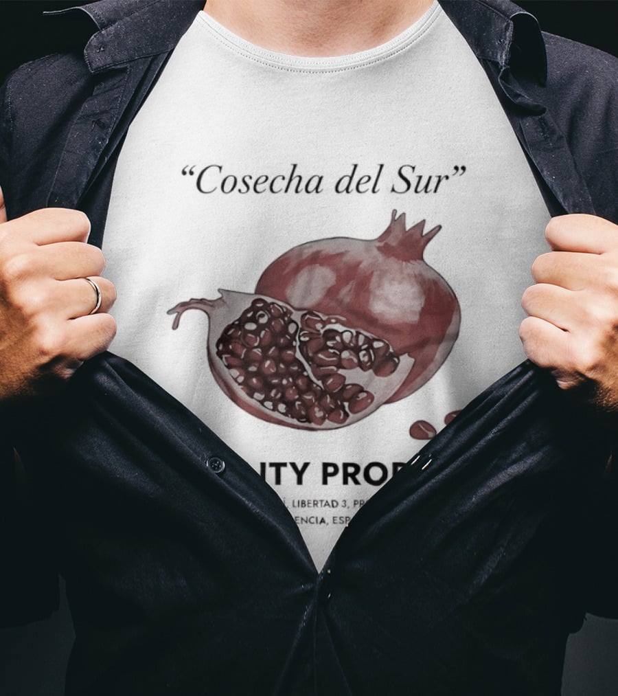 Cosecha Del Sur Quality Produce Pomegranate Valencia Spain T-Shirt