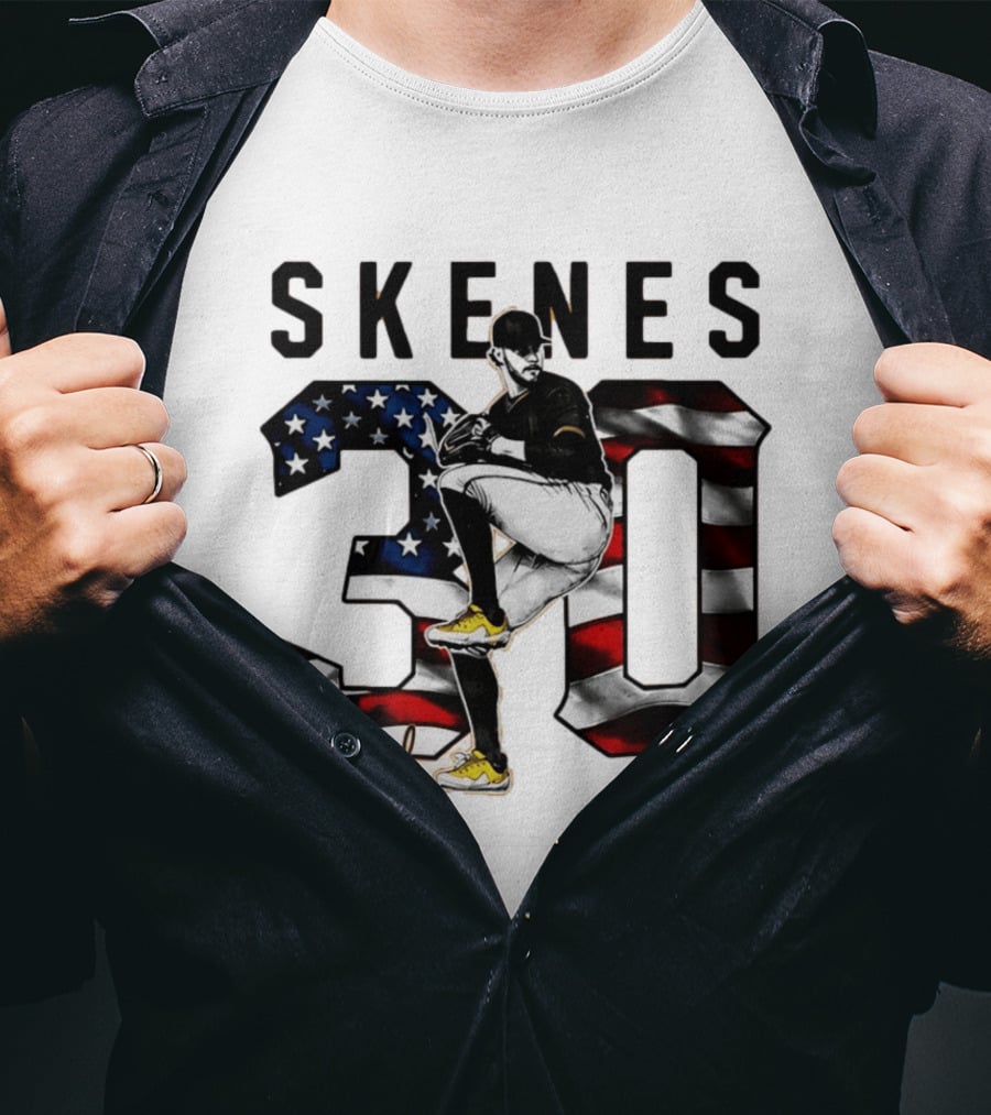Paul Skenes 30 Stars And Stripes Baseball Pitcher T-Shirt