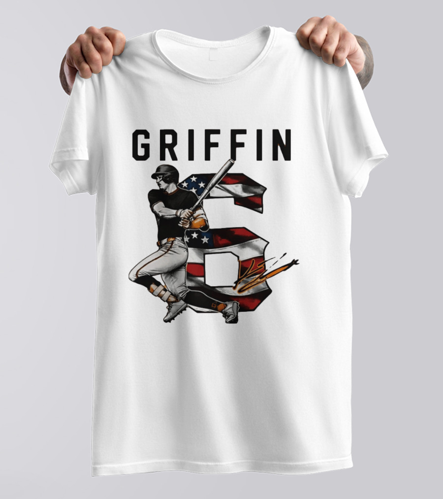 Griffin Baseball No 6 Stars And Stripes Patriotic T-Shirt