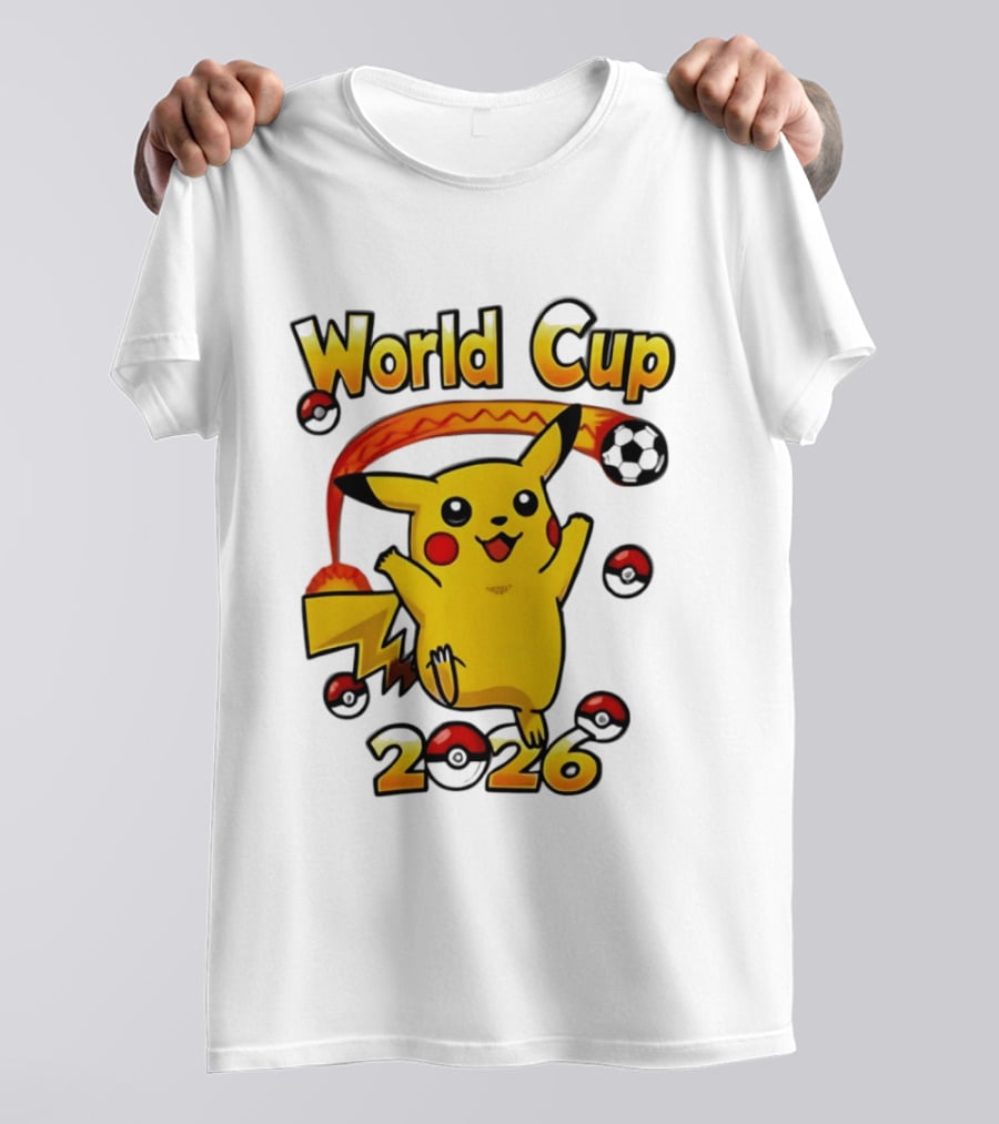 World Cup 2026 Pokémon Pikachu Soccer Poké Balls T-Shirt